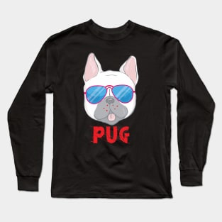 PUG WEARING GLASS Long Sleeve T-Shirt